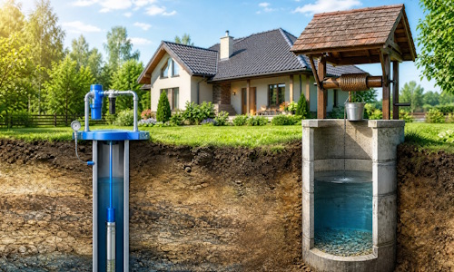 Автономное водоснабжение загородного дома Елец: скважина или колодец
